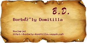 Borbély Domitilla névjegykártya