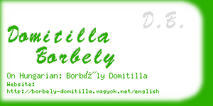 domitilla borbely business card